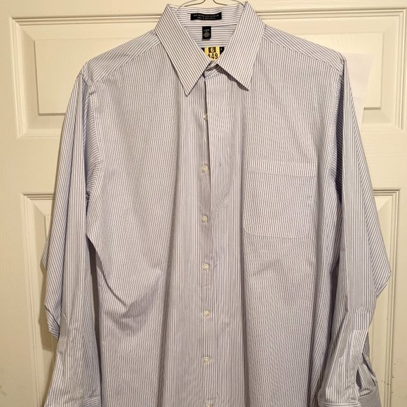 Men’s Dress Shirt; Blue and White; size 16 34/35 - Picture 4 of 4
